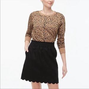 JCrew black linen/cotton skirt